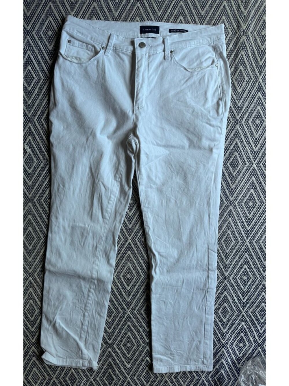 Charter Club white jeans Lexington Straight 12S